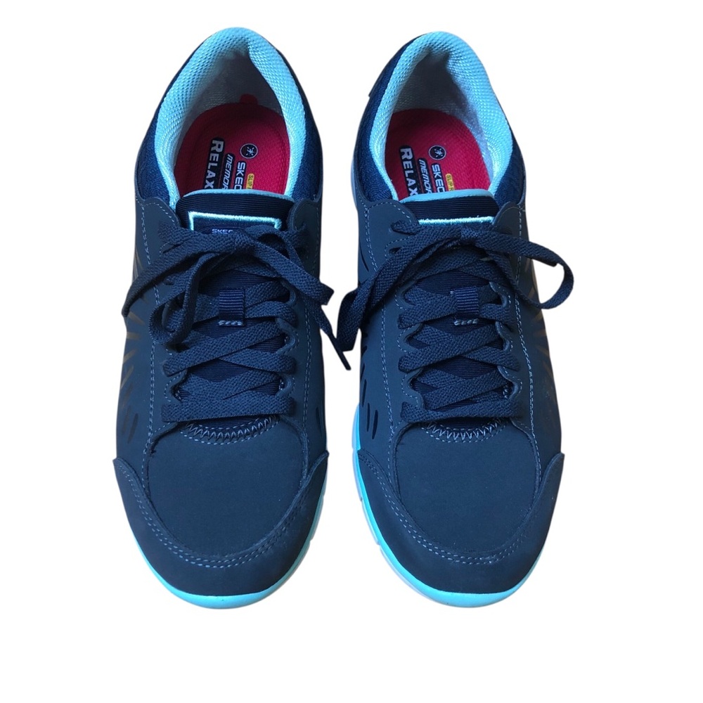 Women’s Navy Blue Sketchers Sneakers (Non-Slip)